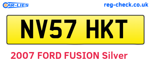 NV57HKT are the vehicle registration plates.
