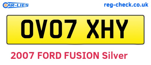 OV07XHY are the vehicle registration plates.