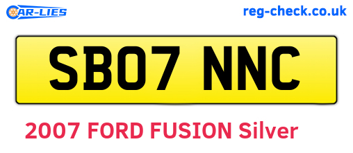 SB07NNC are the vehicle registration plates.
