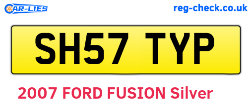 SH57TYP are the vehicle registration plates.