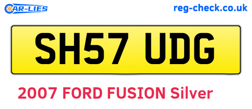 SH57UDG are the vehicle registration plates.