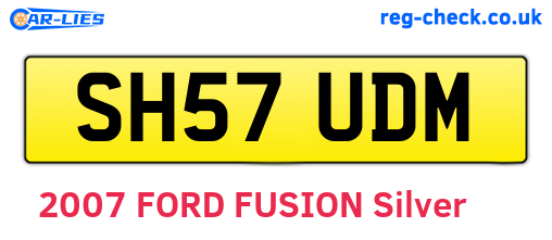 SH57UDM are the vehicle registration plates.