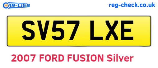 SV57LXE are the vehicle registration plates.