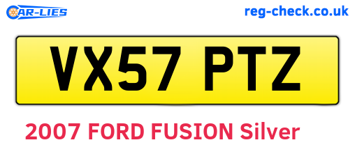 VX57PTZ are the vehicle registration plates.