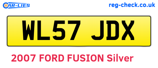 WL57JDX are the vehicle registration plates.