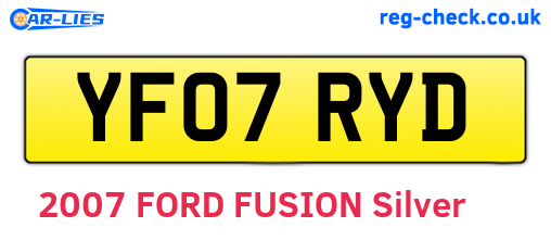 YF07RYD are the vehicle registration plates.