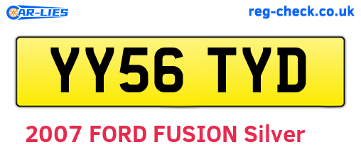 YY56TYD are the vehicle registration plates.