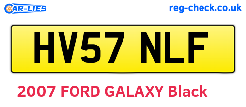 HV57NLF are the vehicle registration plates.
