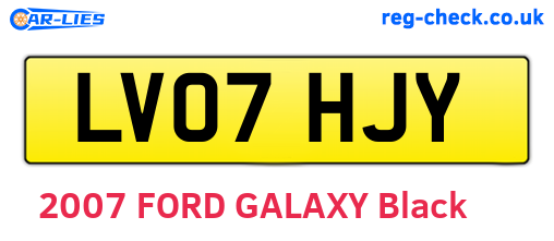 LV07HJY are the vehicle registration plates.