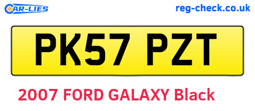 PK57PZT are the vehicle registration plates.
