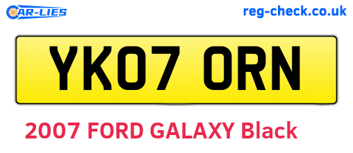 YK07ORN are the vehicle registration plates.