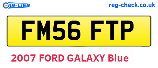 FM56FTP are the vehicle registration plates.