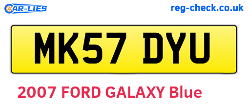 MK57DYU are the vehicle registration plates.