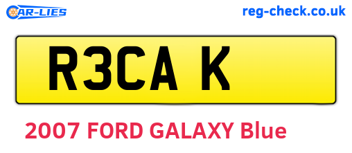 R3CAK are the vehicle registration plates.
