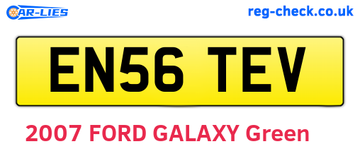 EN56TEV are the vehicle registration plates.