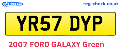 YR57DYP are the vehicle registration plates.