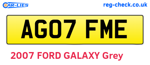 AG07FME are the vehicle registration plates.