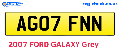 AG07FNN are the vehicle registration plates.