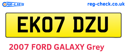 EK07DZU are the vehicle registration plates.