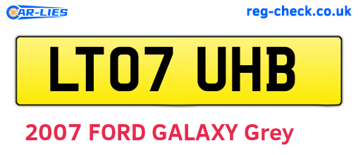 LT07UHB are the vehicle registration plates.