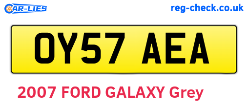 OY57AEA are the vehicle registration plates.