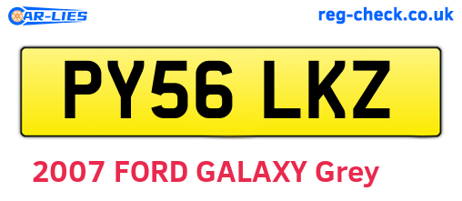 PY56LKZ are the vehicle registration plates.