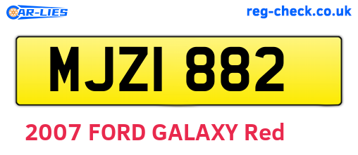 MJZ1882 are the vehicle registration plates.