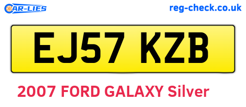 EJ57KZB are the vehicle registration plates.