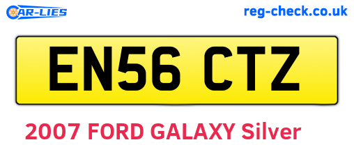 EN56CTZ are the vehicle registration plates.