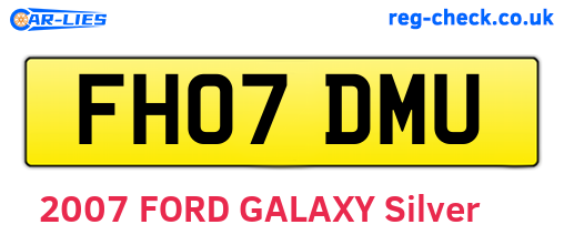 FH07DMU are the vehicle registration plates.