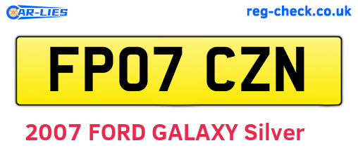 FP07CZN are the vehicle registration plates.