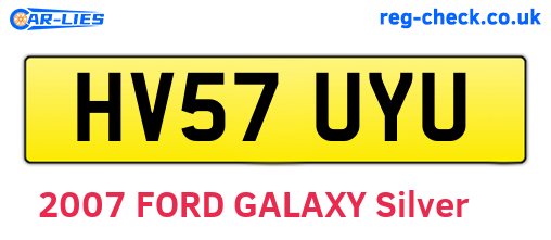 HV57UYU are the vehicle registration plates.