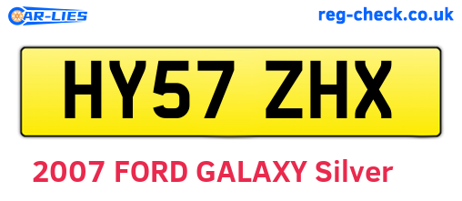 HY57ZHX are the vehicle registration plates.