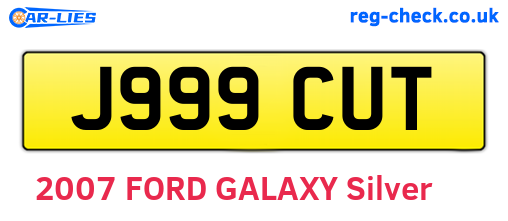 J999CUT are the vehicle registration plates.