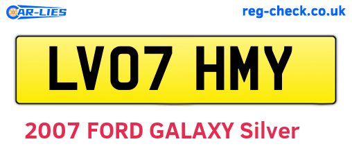 LV07HMY are the vehicle registration plates.