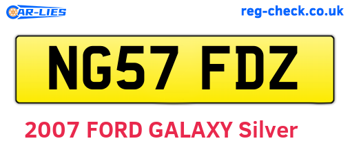 NG57FDZ are the vehicle registration plates.