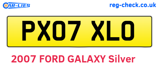 PX07XLO are the vehicle registration plates.