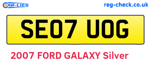 SE07UOG are the vehicle registration plates.