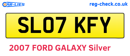 SL07KFY are the vehicle registration plates.