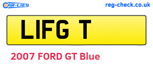 L1FGT are the vehicle registration plates.