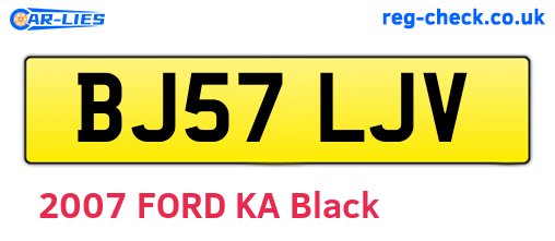 BJ57LJV are the vehicle registration plates.