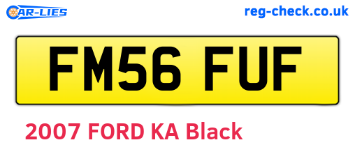 FM56FUF are the vehicle registration plates.