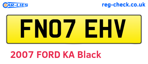 FN07EHV are the vehicle registration plates.