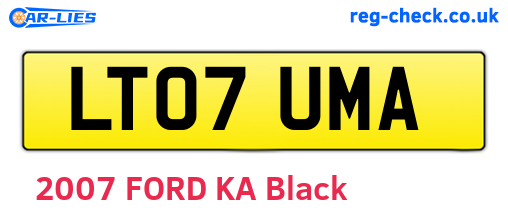 LT07UMA are the vehicle registration plates.