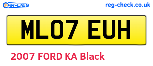 ML07EUH are the vehicle registration plates.