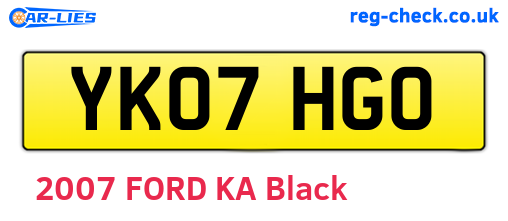 YK07HGO are the vehicle registration plates.
