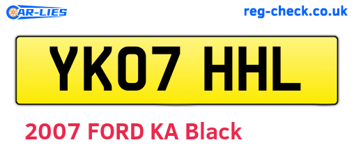 YK07HHL are the vehicle registration plates.