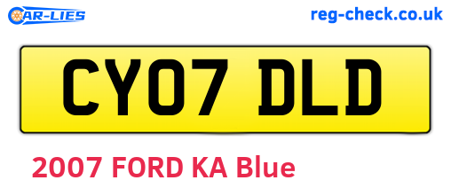 CY07DLD are the vehicle registration plates.