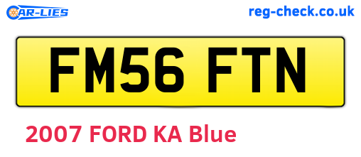 FM56FTN are the vehicle registration plates.