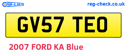 GV57TEO are the vehicle registration plates.